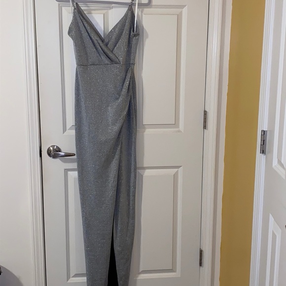 Jluxlabel M maxi dress in silver - Picture 1 of 3